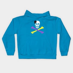 Non-Binary Pride Skull and Crossbones Kids Hoodie